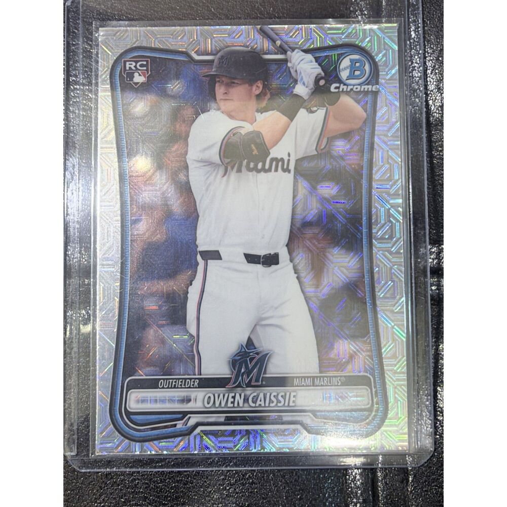 2026 Bowman Chrome Owen Caissie RC Mojo Refractor #62 Miami Marlins